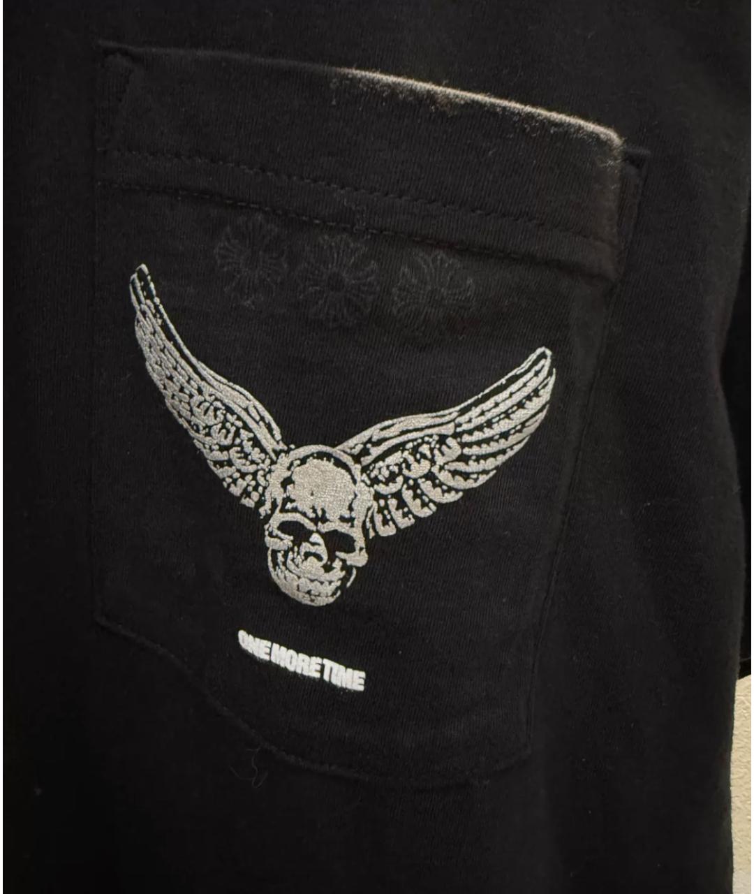 CHROME HEARTS Черная хлопковая футболка, фото 3