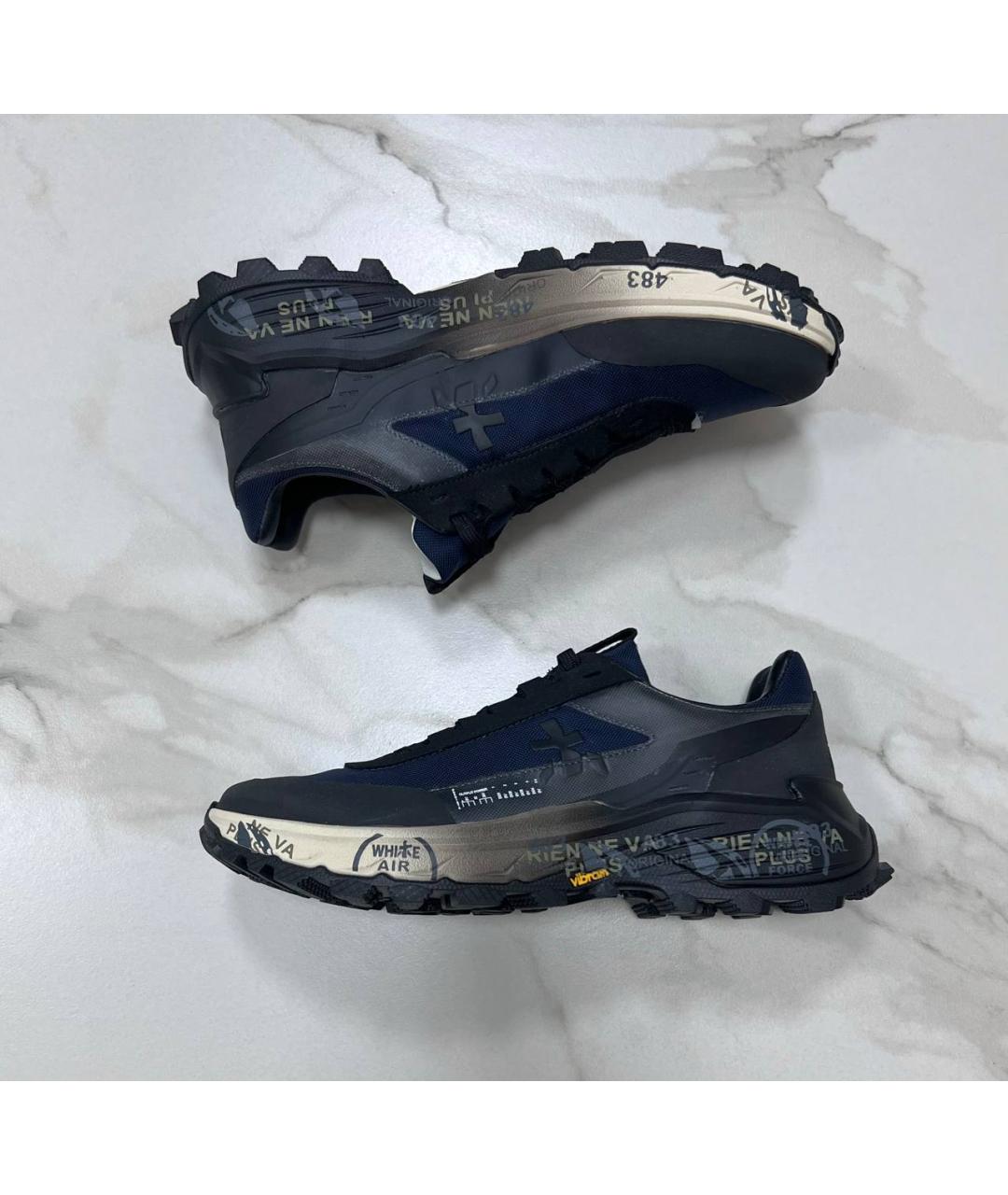 PREMIATA Темно-синие низкие кроссовки / кеды, фото 3