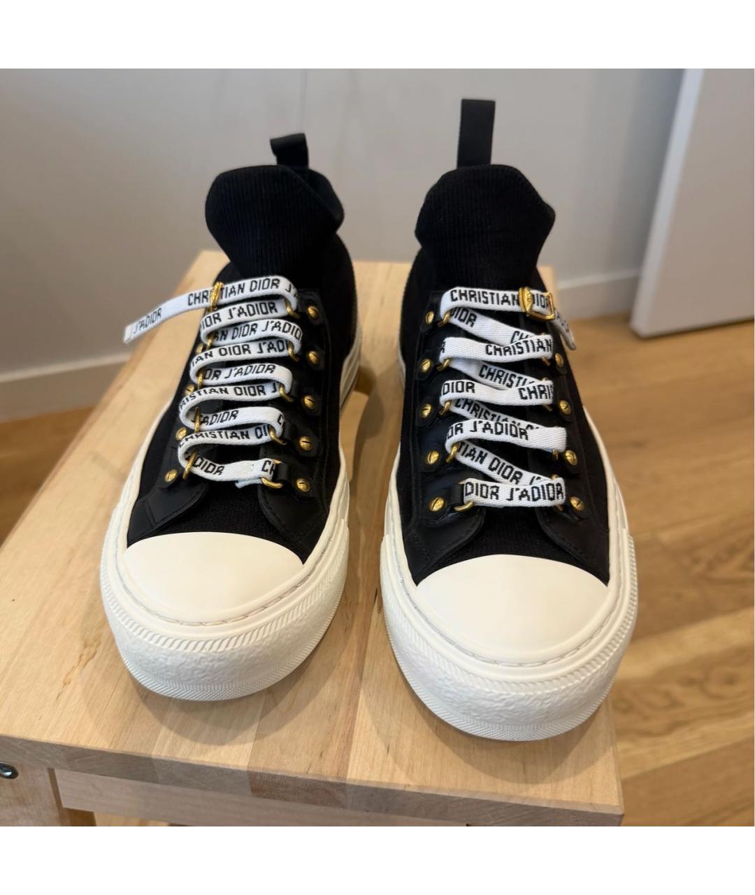 CHRISTIAN DIOR Черные текстильные кеды, фото 2