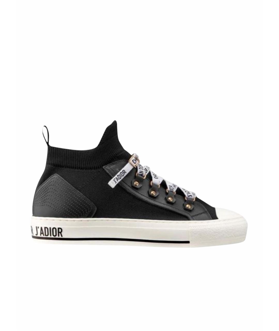CHRISTIAN DIOR Черные текстильные кеды, фото 1