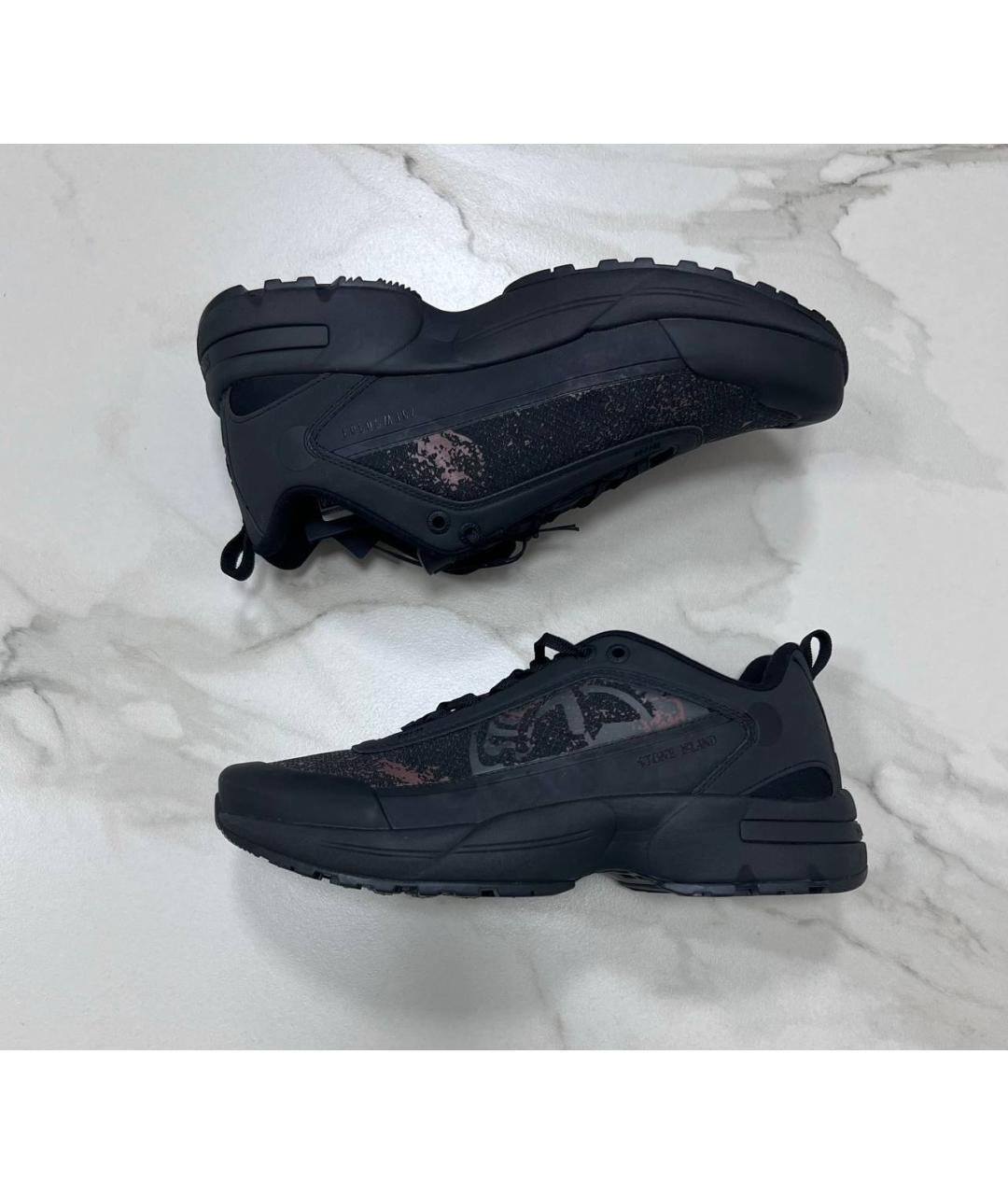 STONE ISLAND Черные низкие кроссовки / кеды, фото 3