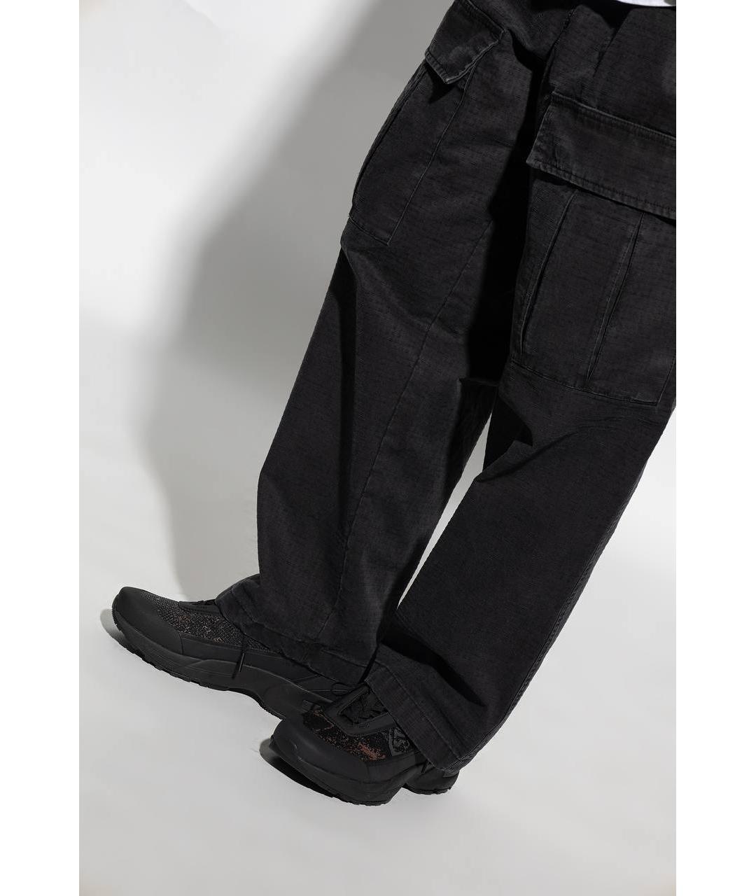 STONE ISLAND Черные низкие кроссовки / кеды, фото 8