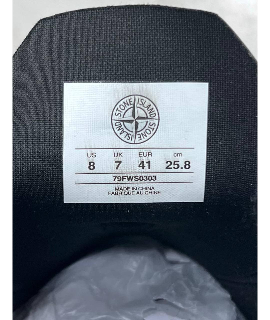 STONE ISLAND Черные низкие кроссовки / кеды, фото 4