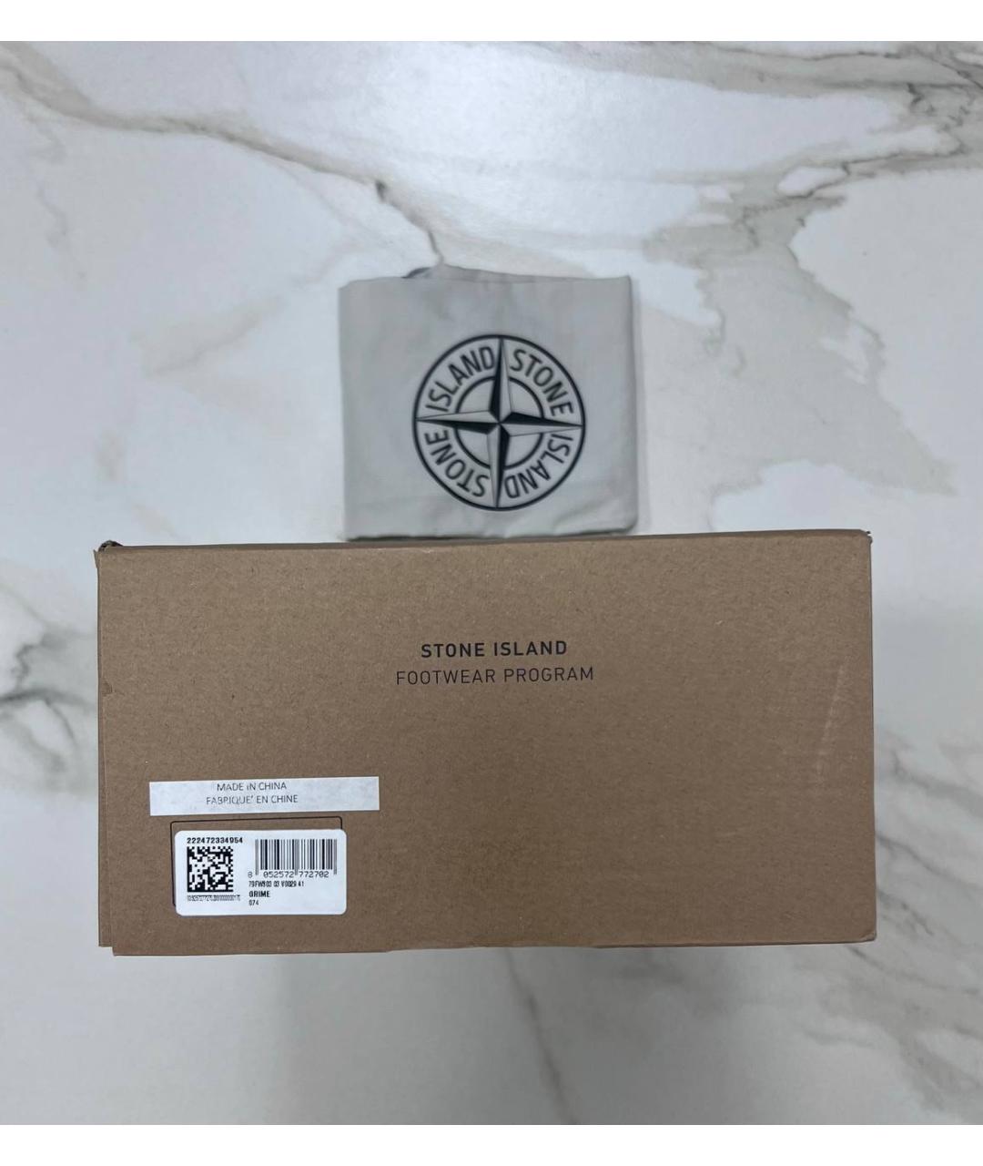 STONE ISLAND Черные низкие кроссовки / кеды, фото 7