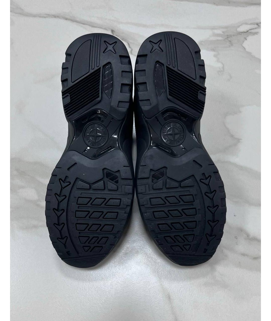 STONE ISLAND Черные низкие кроссовки / кеды, фото 6