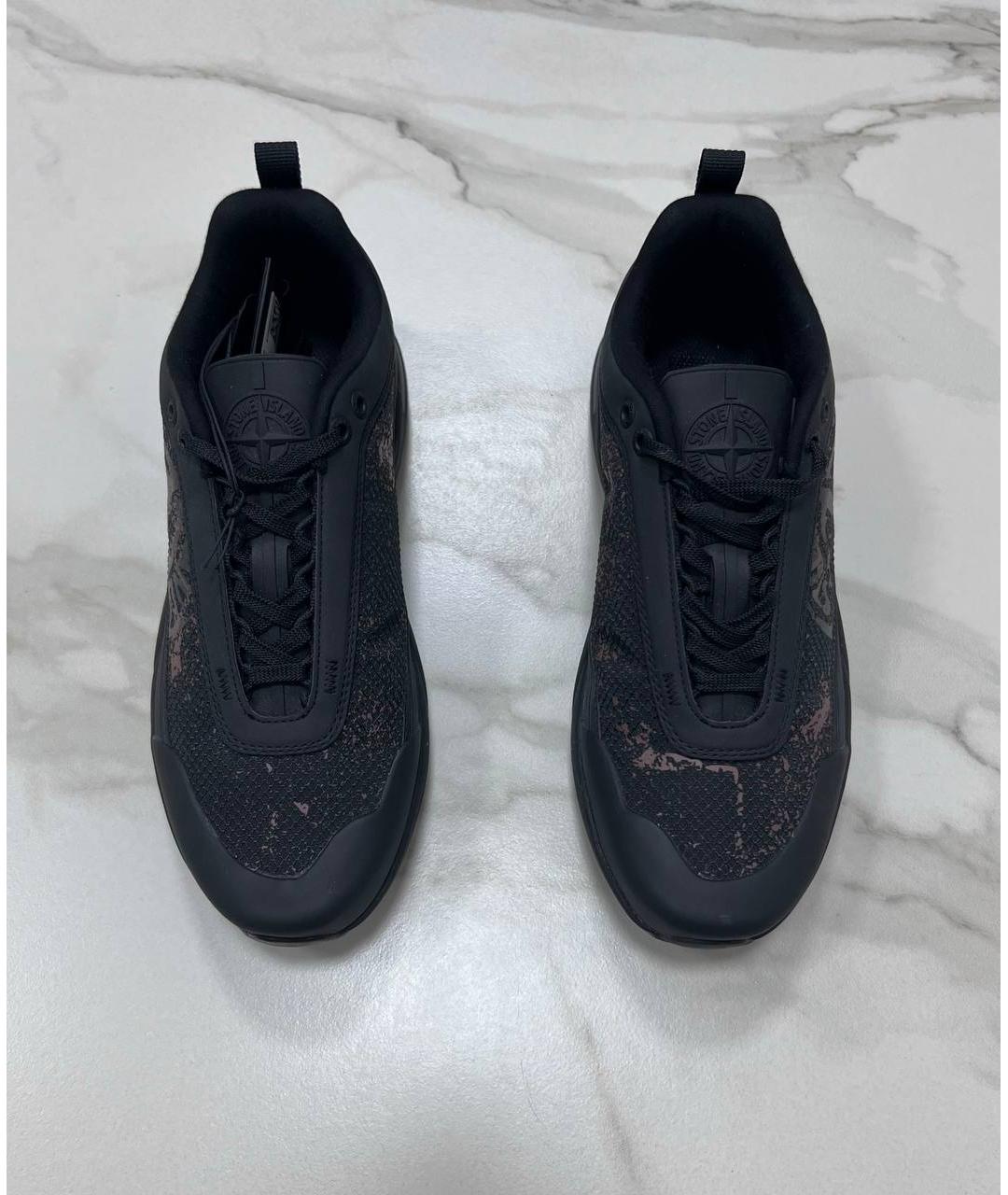 STONE ISLAND Черные низкие кроссовки / кеды, фото 2