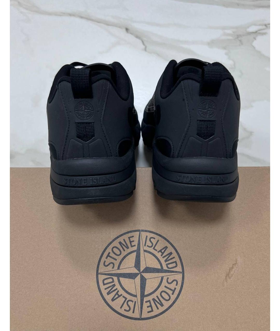 STONE ISLAND Черные низкие кроссовки / кеды, фото 5