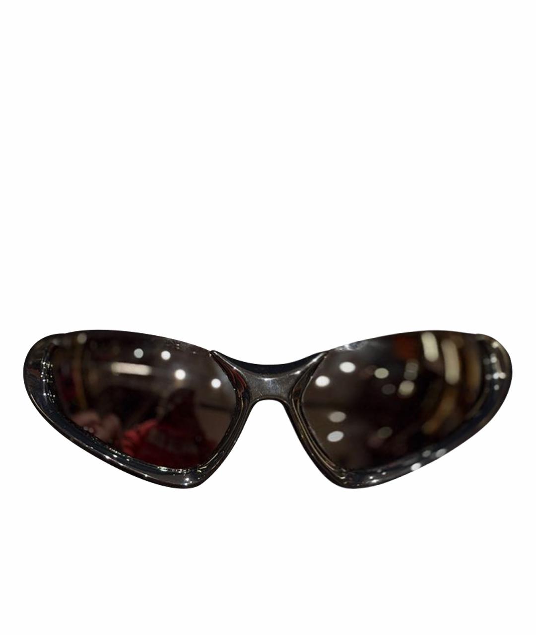 BALENCIAGA Черные металлические солнцезащитные очки, фото 1