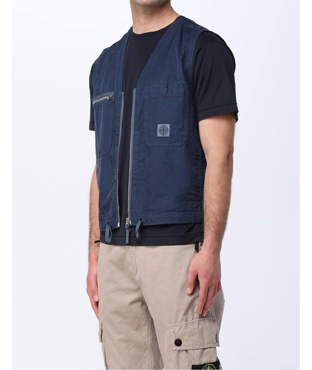 STONE ISLAND Синий жилет, фото 9