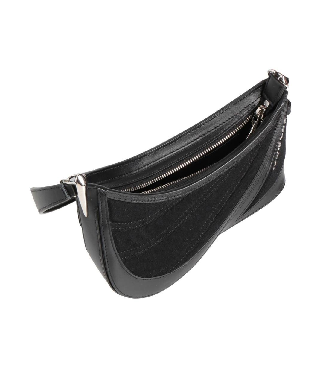 MUGLER Черная тканевая сумка через плечо, фото 2