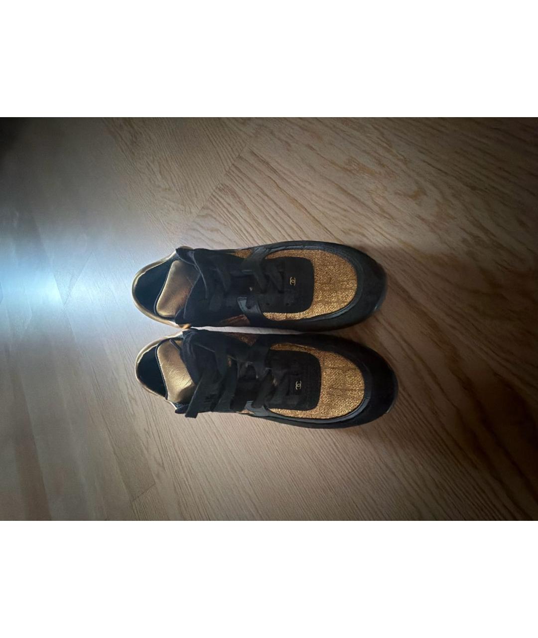 CHANEL Черные текстильные кроссовки, фото 2