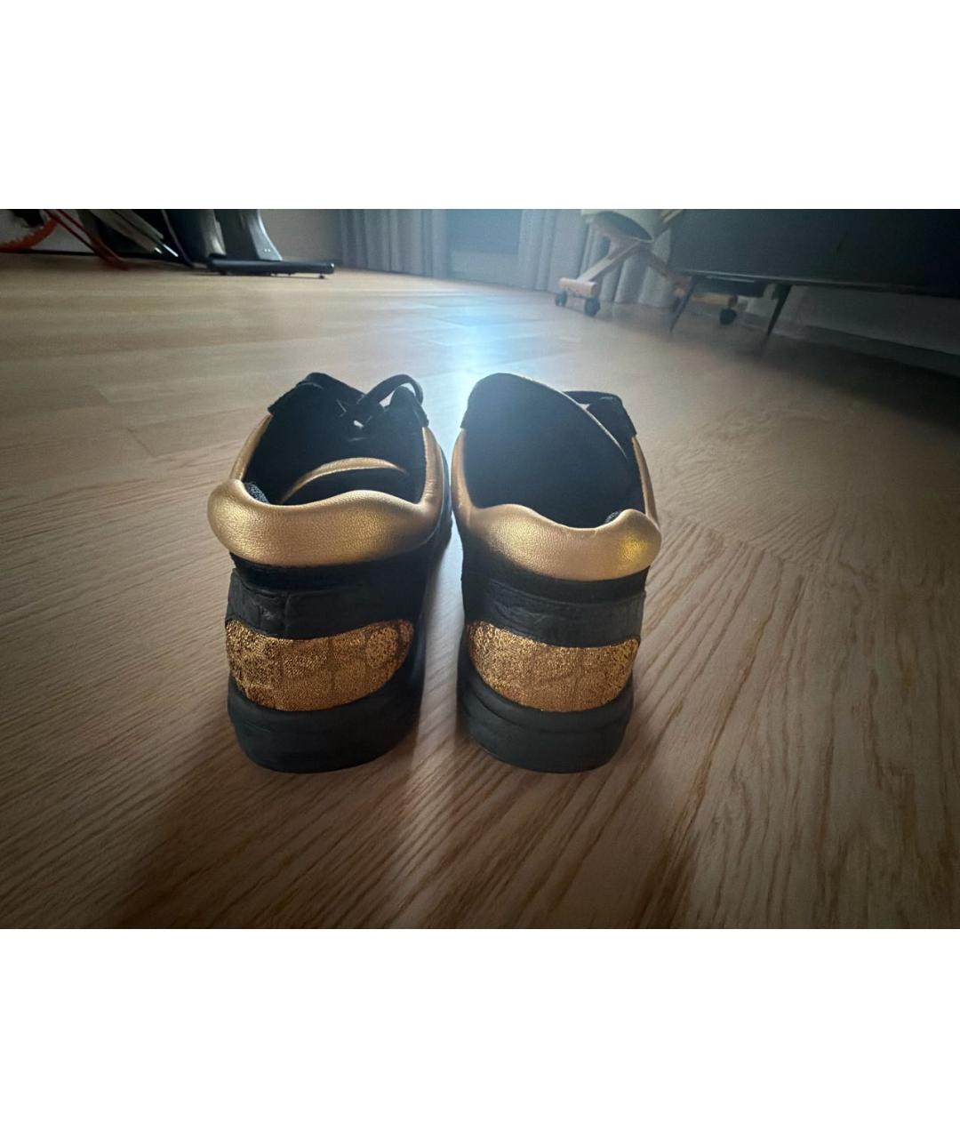 CHANEL Черные текстильные кроссовки, фото 4