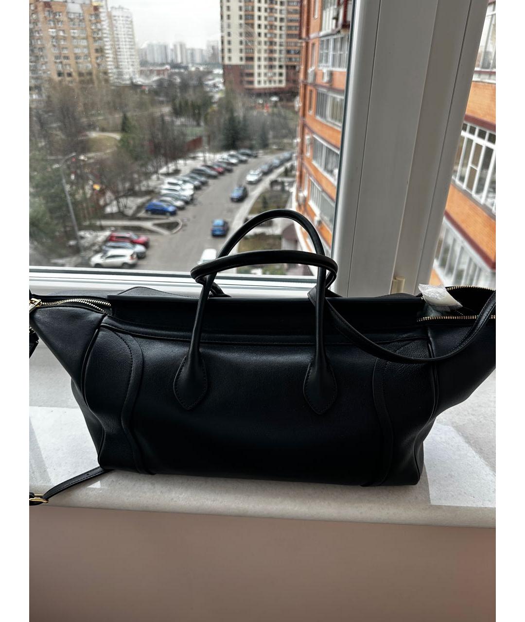 CELINE Черная кожаная сумка через плечо, фото 2