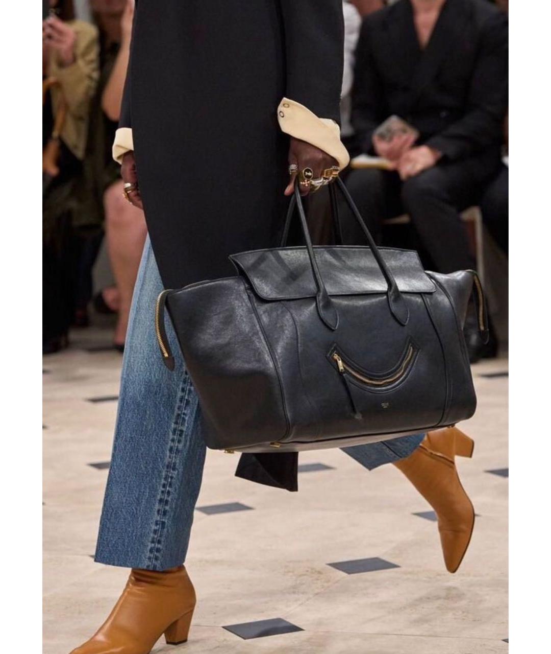 CELINE Черная кожаная сумка через плечо, фото 7