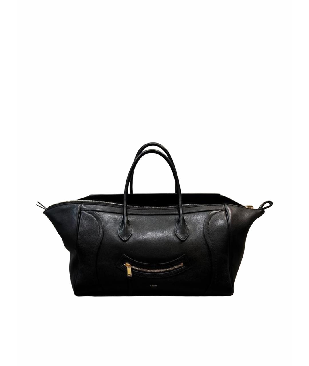 CELINE Черная кожаная сумка через плечо, фото 1