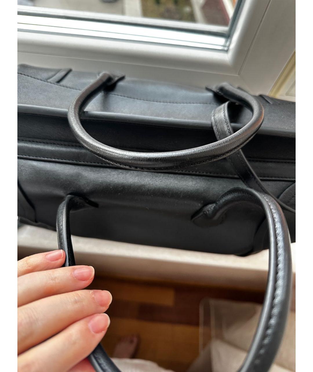 CELINE Черная кожаная сумка через плечо, фото 3