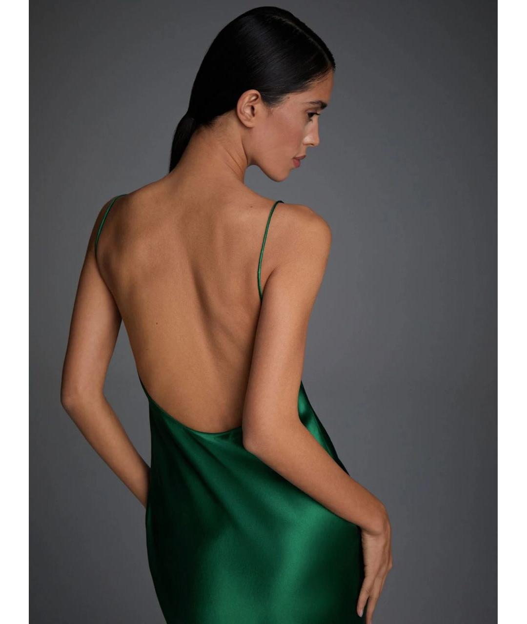 12 STOREEZ Зеленые ацетатное вечернее платье, фото 4