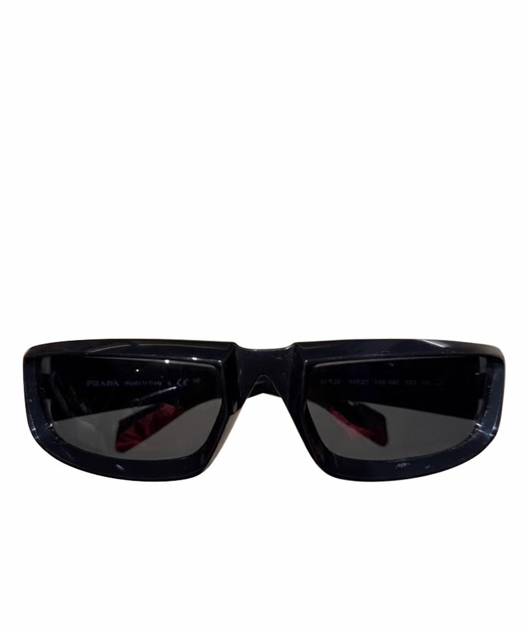 PRADA Черные пластиковые солнцезащитные очки, фото 1