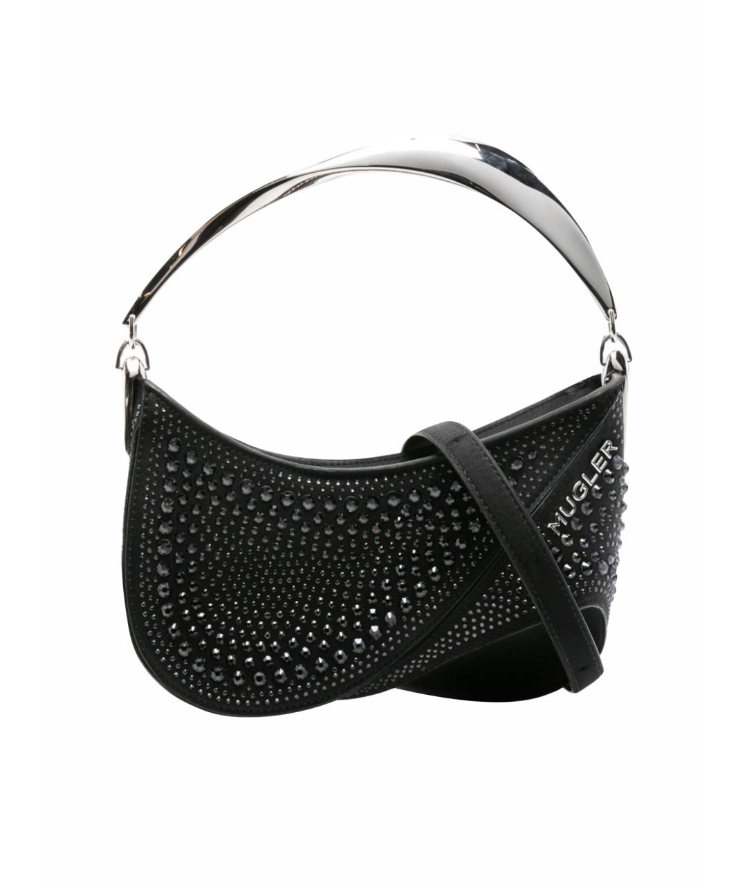 MUGLER Черная тканевая сумка через плечо, фото 1