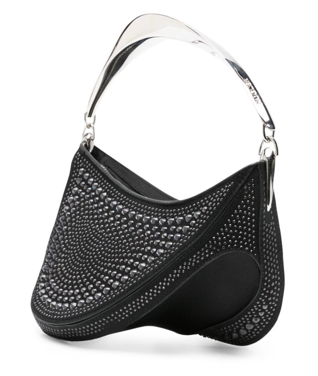 MUGLER Черная тканевая сумка через плечо, фото 2