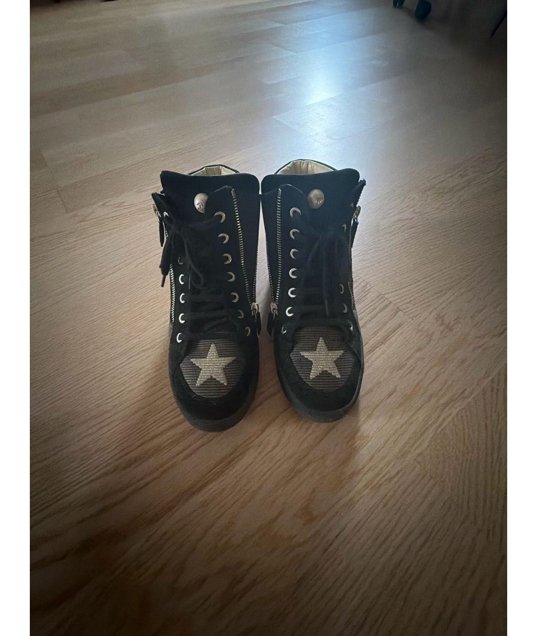 CHANEL Черные текстильные кеды, фото 2