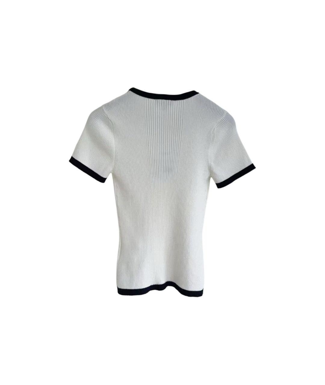 CHANEL Белая хлопковая футболка, фото 2