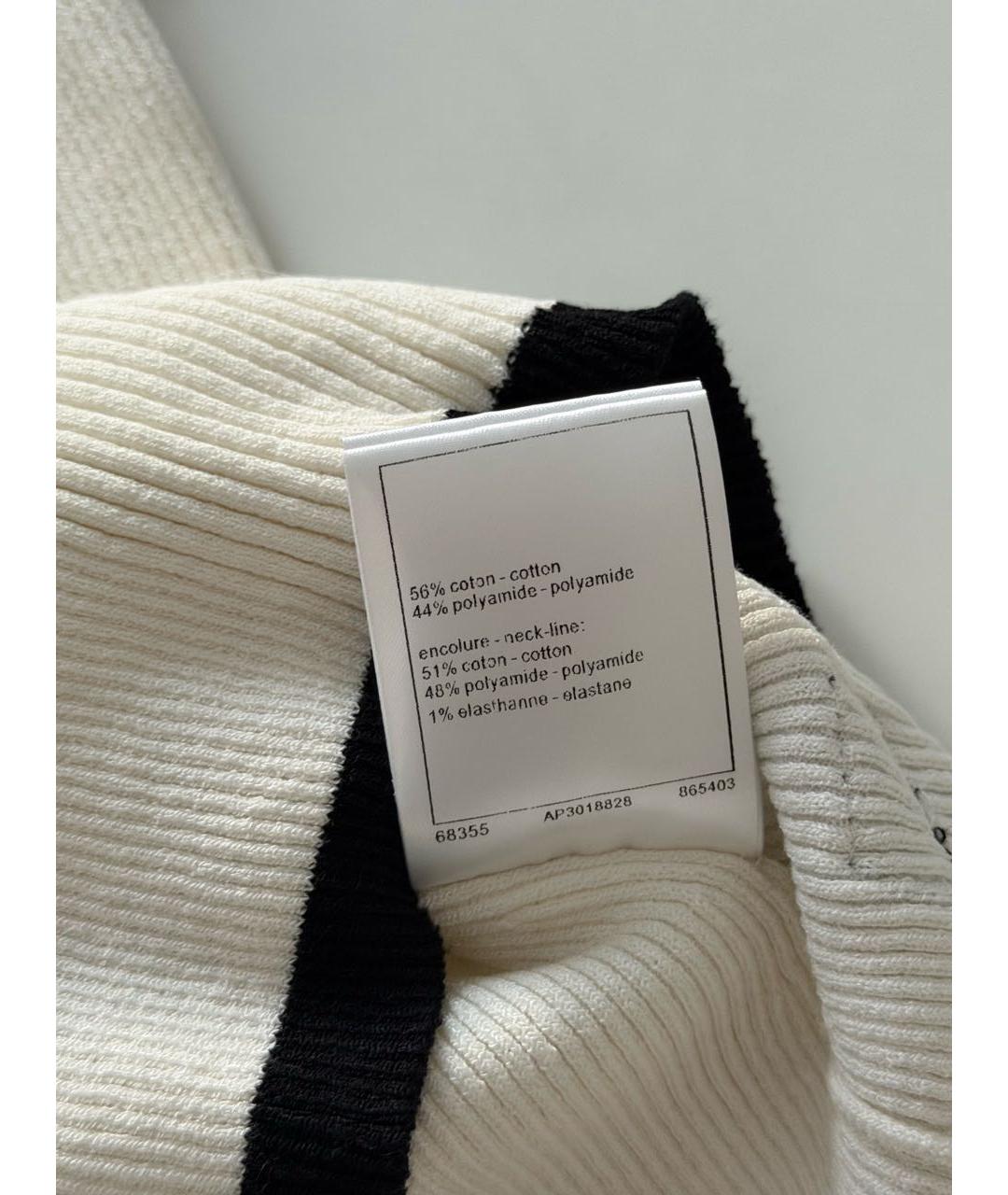 CHANEL Белая хлопковая футболка, фото 4