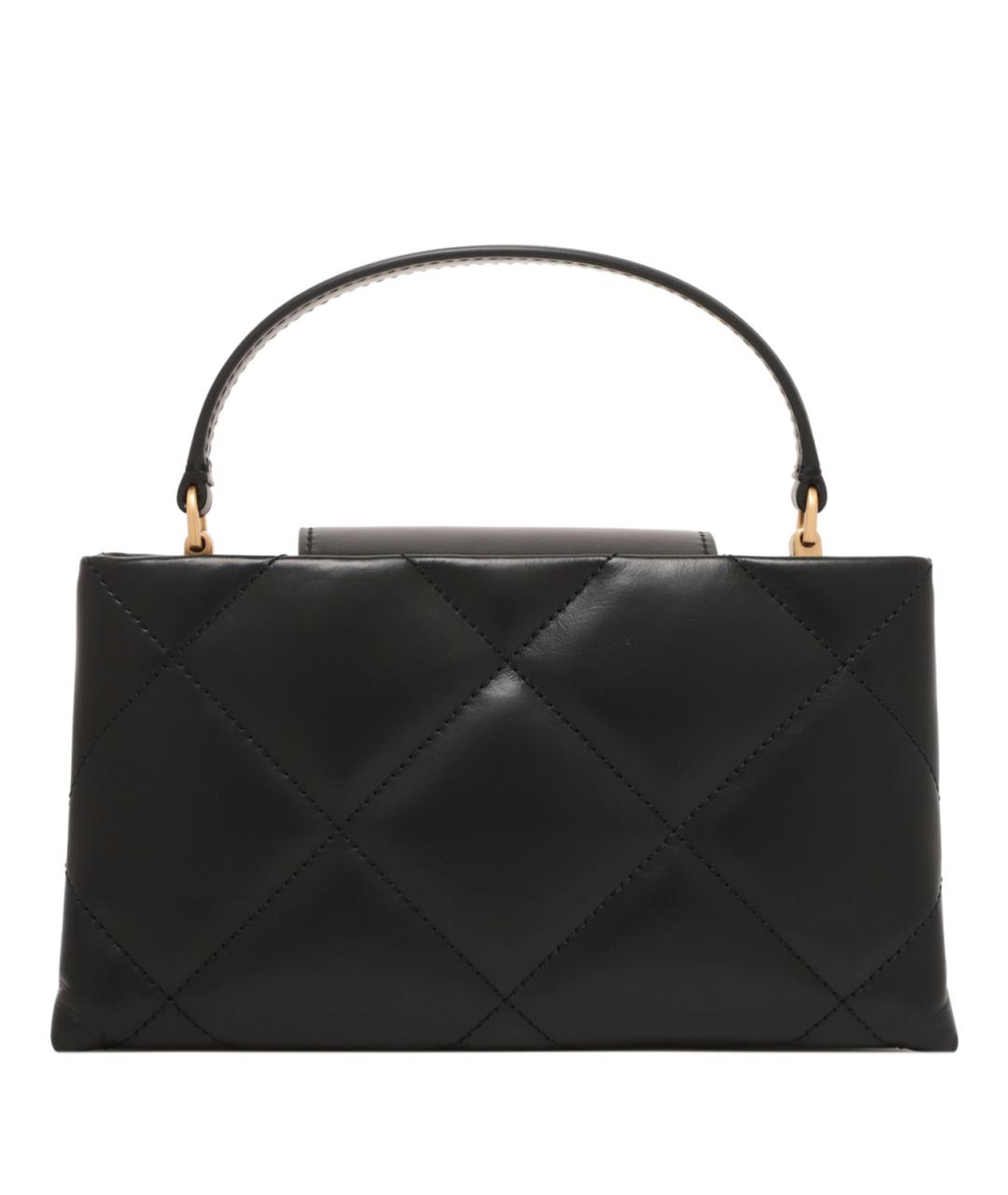 TORY BURCH Черная кожаная сумка с короткими ручками, фото 2