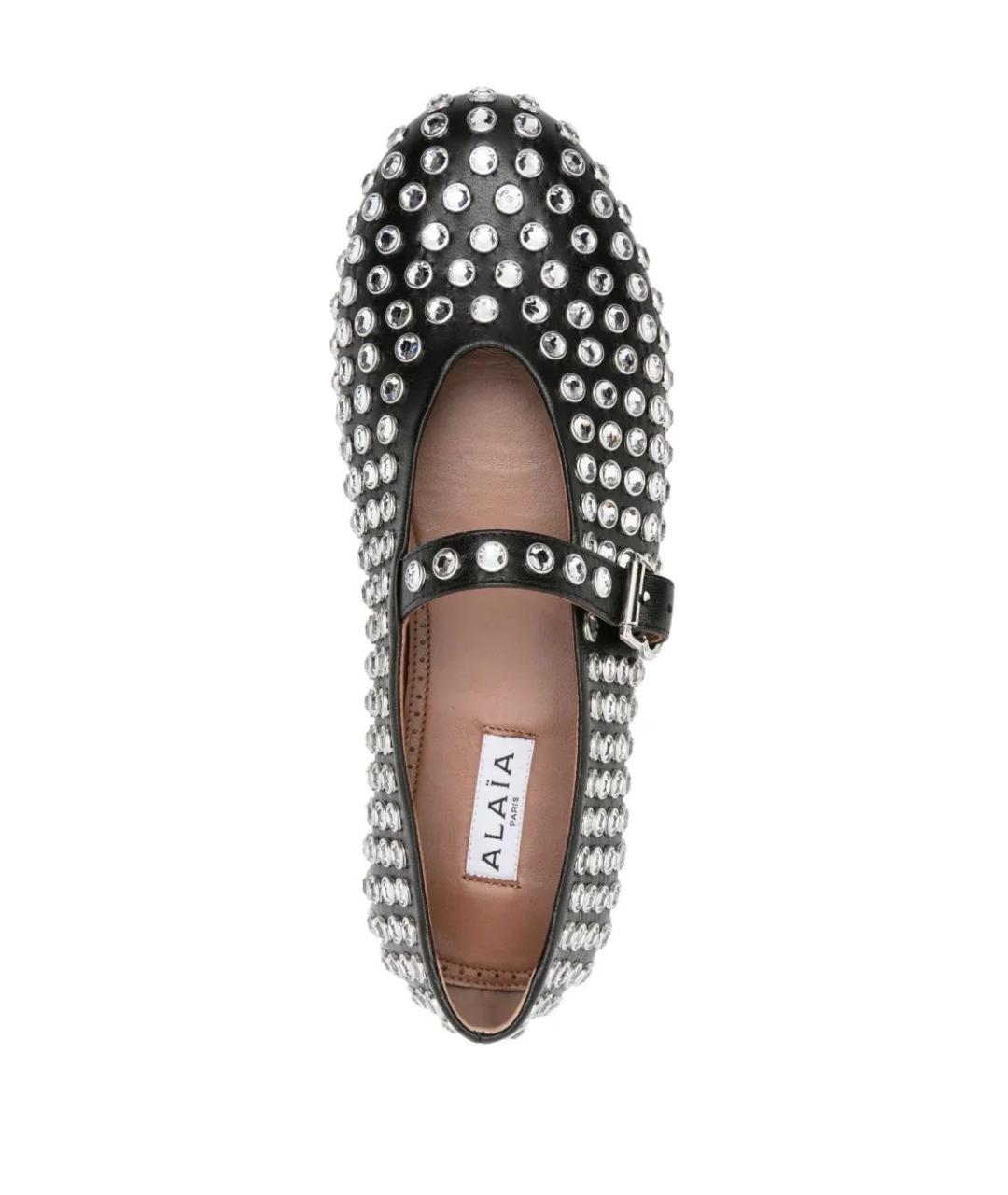 ALAIA Черные кожаные балетки, фото 4