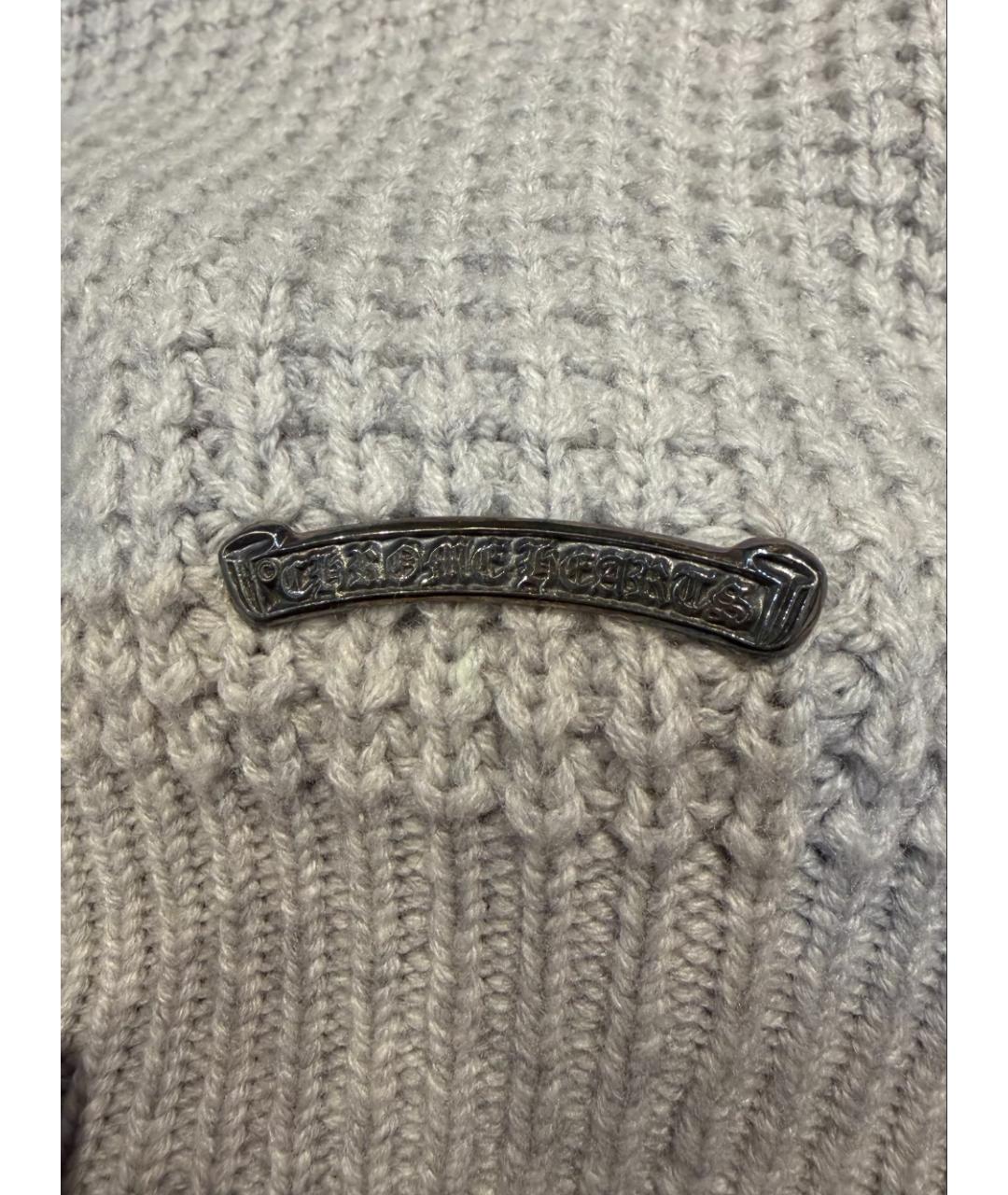 CHROME HEARTS Серый кашемировый джемпер / свитер, фото 4