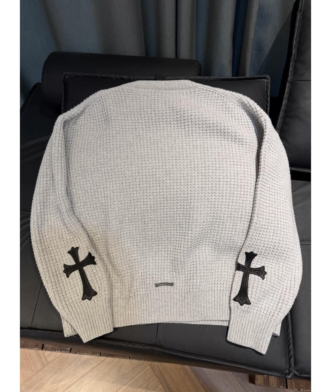 CHROME HEARTS Серый кашемировый джемпер / свитер, фото 6