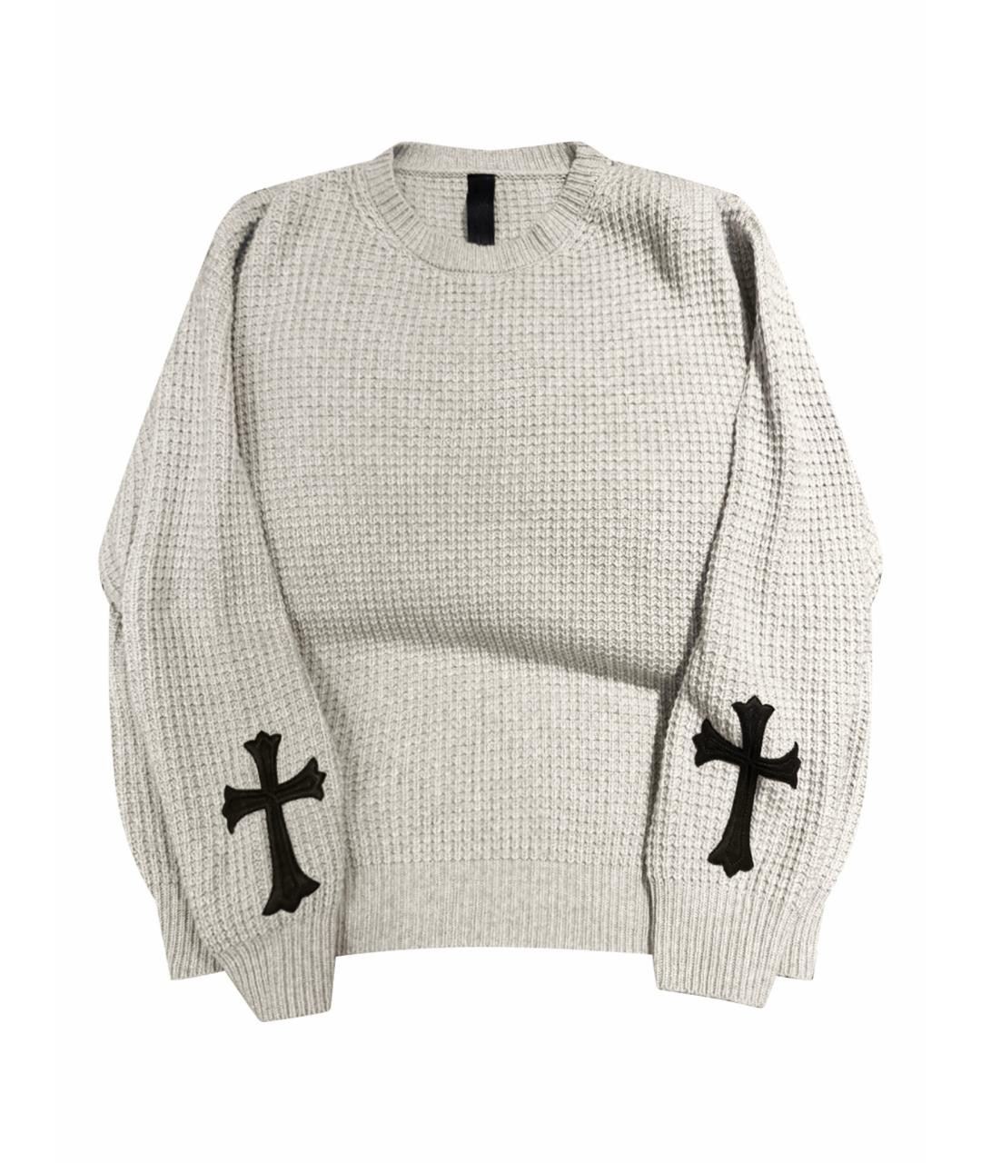 CHROME HEARTS Серый кашемировый джемпер / свитер, фото 1