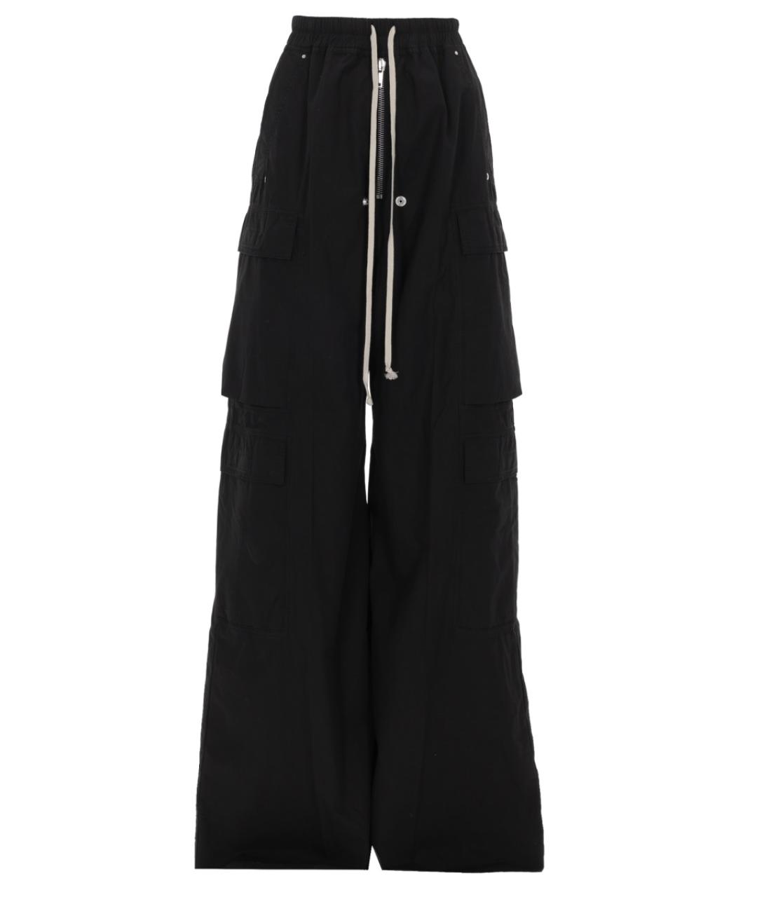 RICK OWENS DRKSHDW Черные хлопковые прямые брюки, фото 1