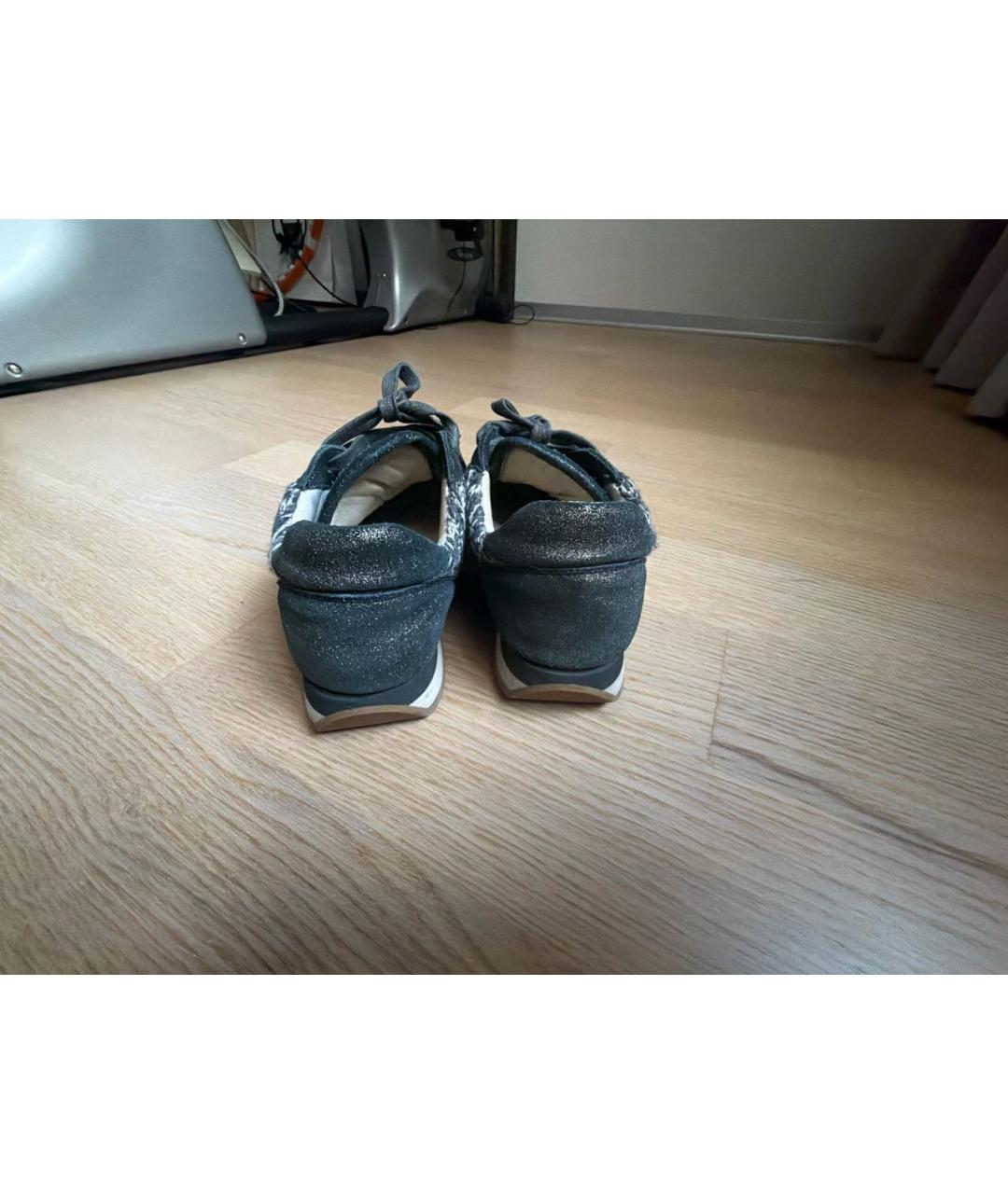 BRUNELLO CUCINELLI Серые текстильные кроссовки, фото 4