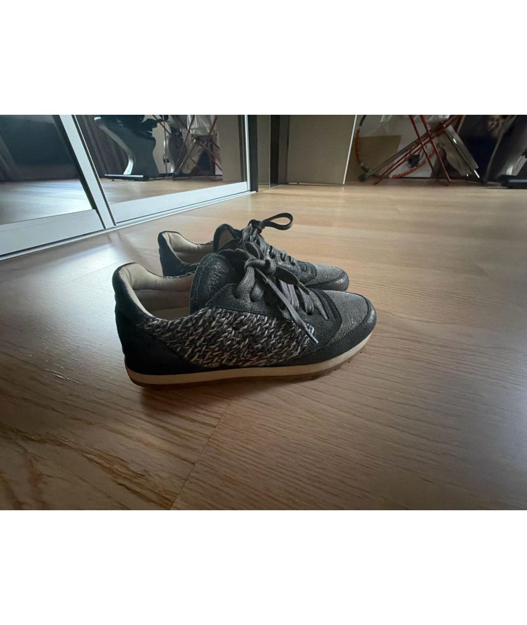 BRUNELLO CUCINELLI Серые текстильные кроссовки, фото 5