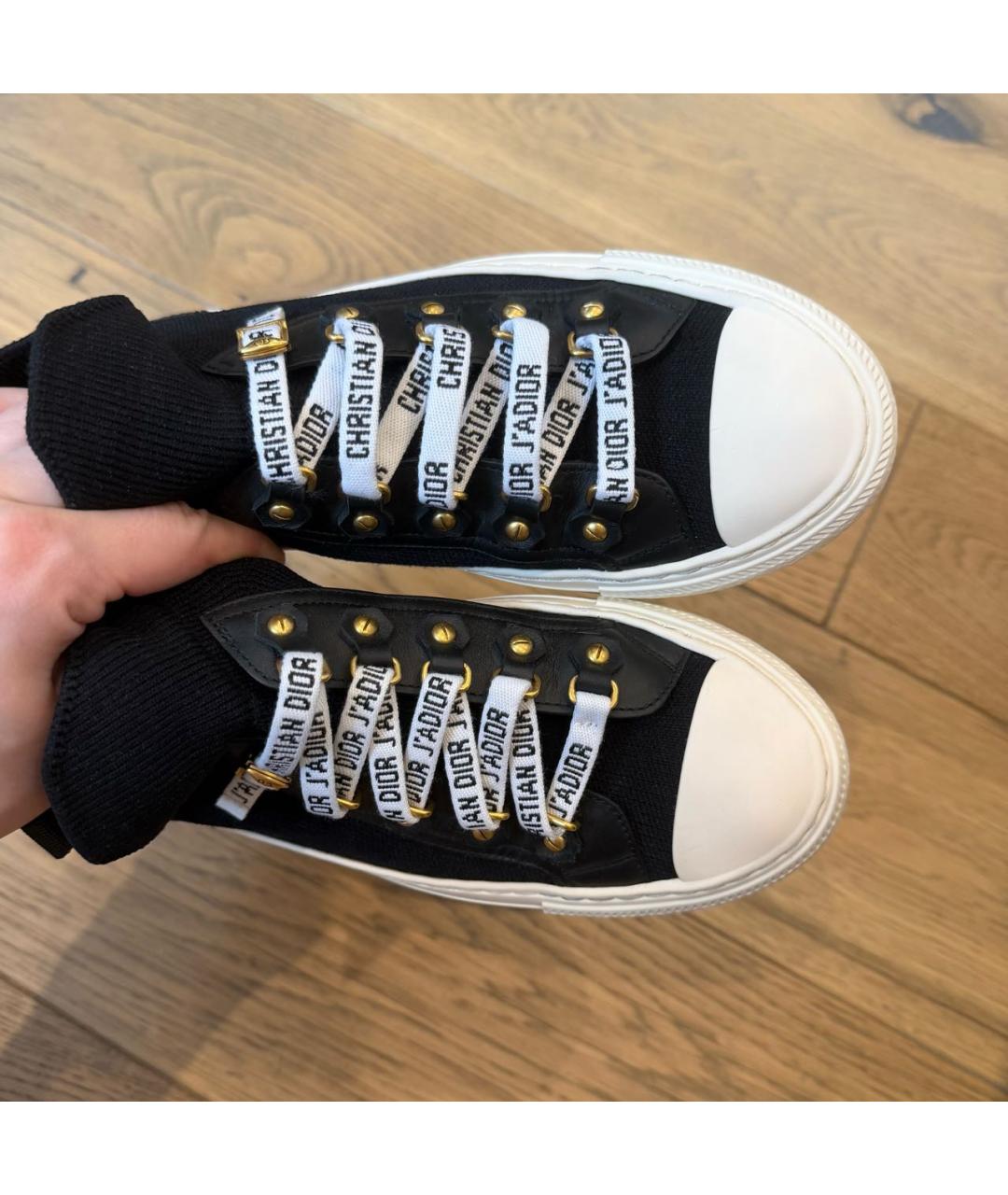 CHRISTIAN DIOR Черные текстильные кеды, фото 6