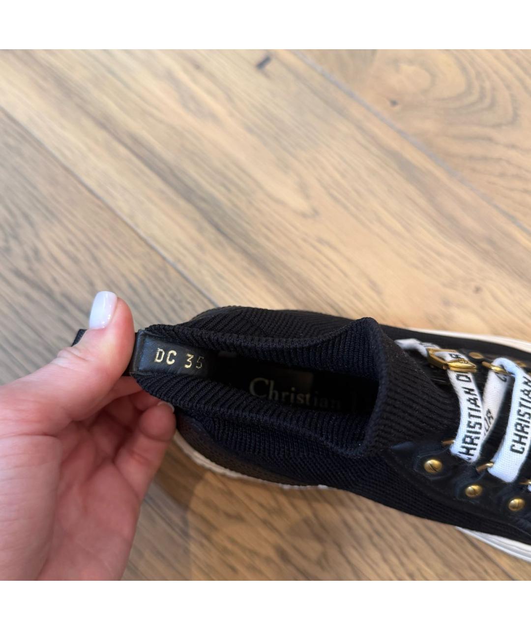 CHRISTIAN DIOR Черные текстильные кеды, фото 8