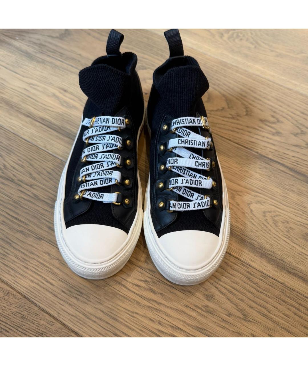 CHRISTIAN DIOR Черные текстильные кеды, фото 2