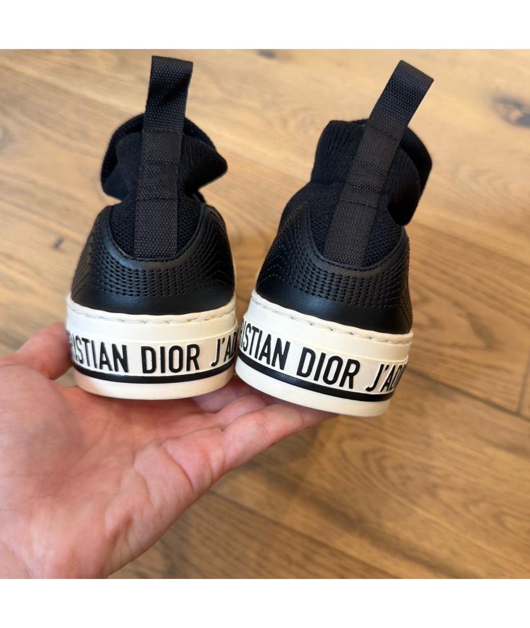 CHRISTIAN DIOR Черные текстильные кеды, фото 7