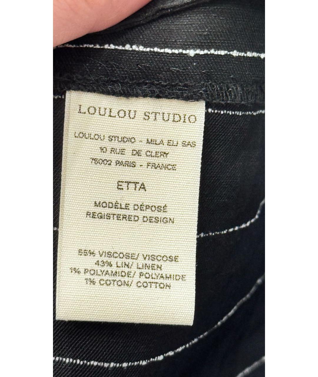 LOULOU STUDIO Черный вискозный сарафан, фото 5