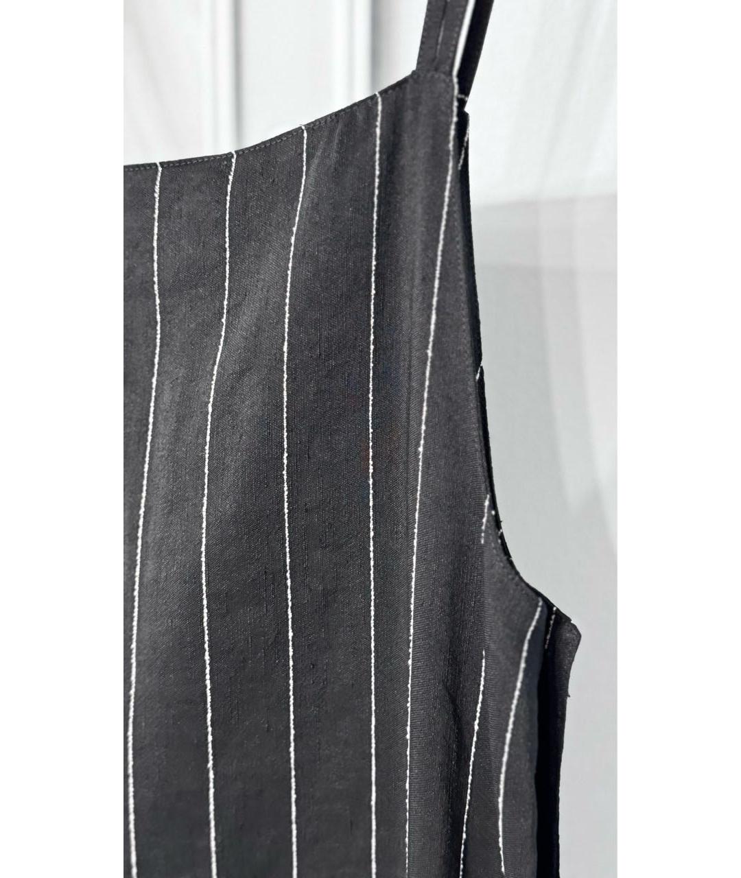 LOULOU STUDIO Черный вискозный сарафан, фото 3