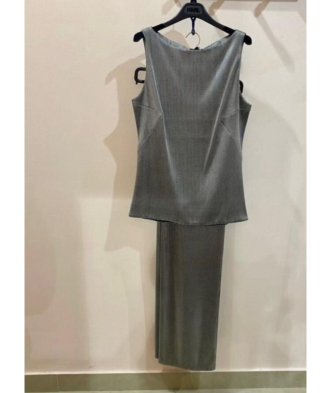 KARL LAGERFELD Серебрянный вискозный костюм с брюками, фото 2