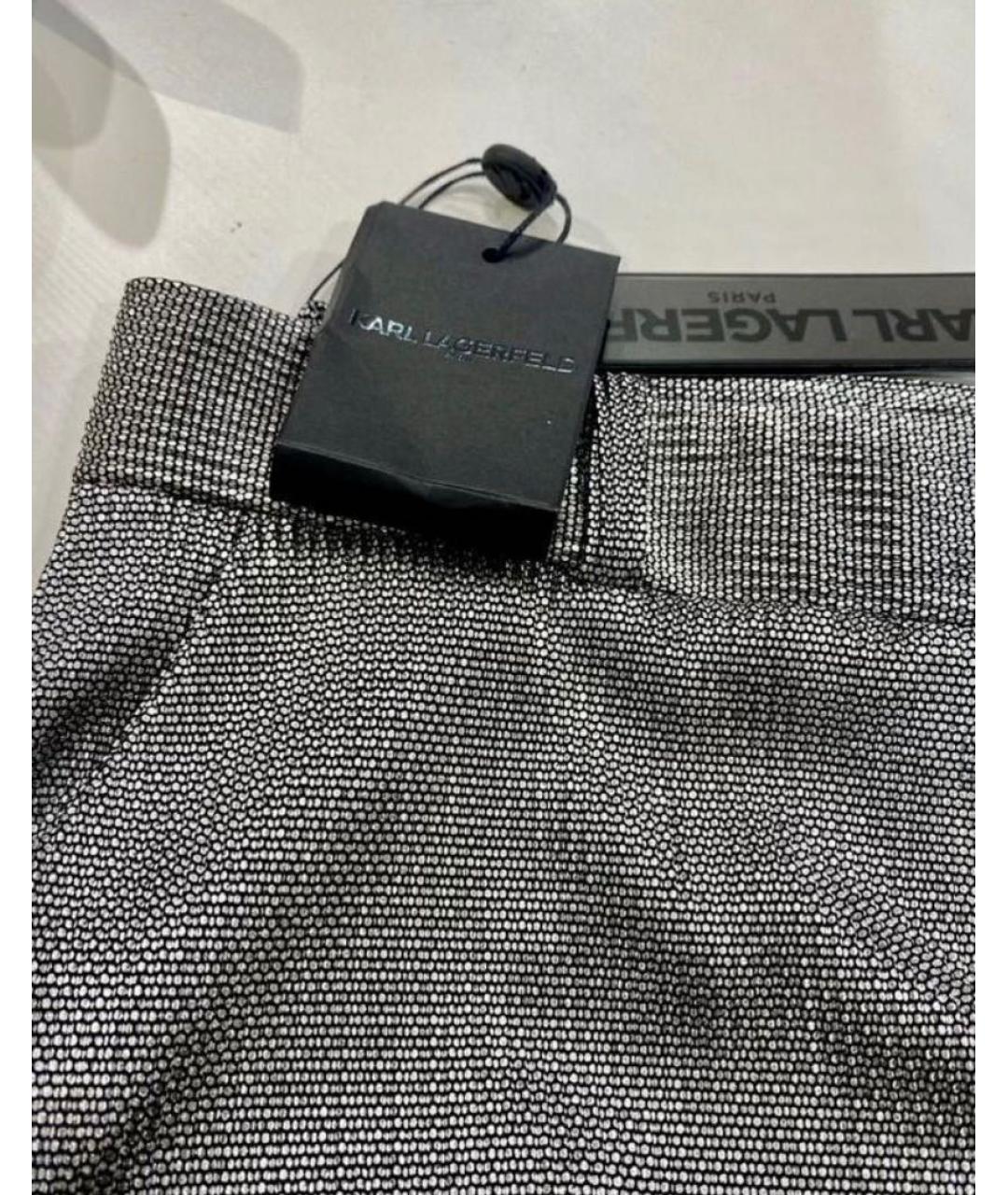 KARL LAGERFELD Серебрянный вискозный костюм с брюками, фото 5