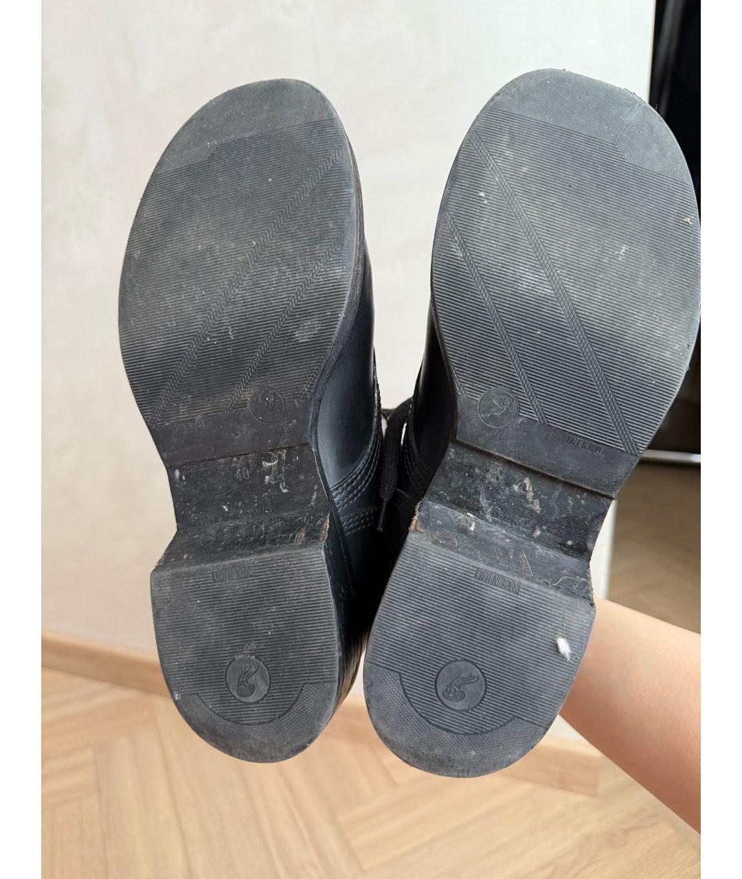 LOUIS VUITTON Черные кожаные ботинки, фото 5