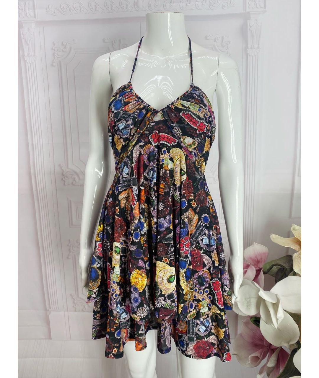 JOHN GALLIANO Мульти полиэстеровое платье, фото 5
