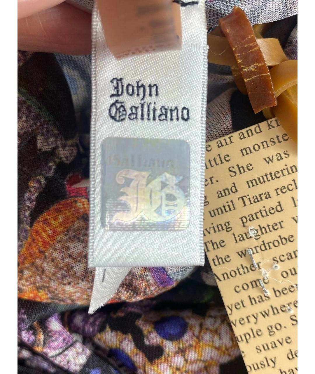 JOHN GALLIANO Мульти полиэстеровое платье, фото 8