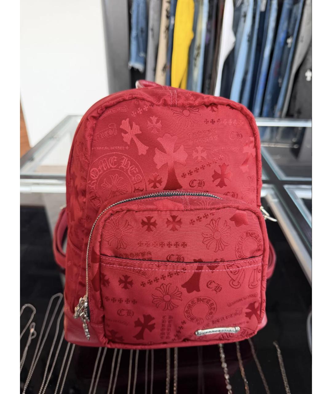 CHROME HEARTS Красный рюкзак, фото 6