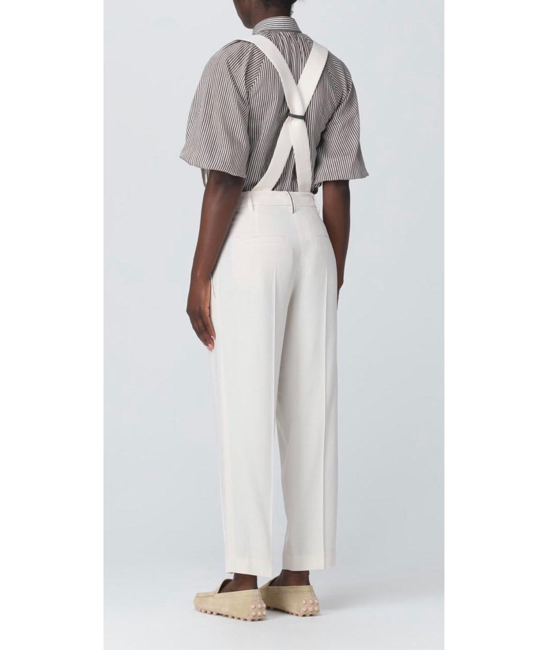 BRUNELLO CUCINELLI Бежевые прямые брюки, фото 4