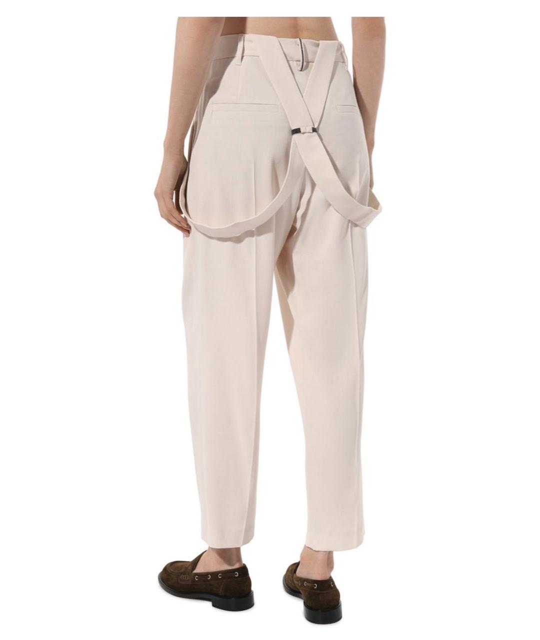 BRUNELLO CUCINELLI Бежевые прямые брюки, фото 5