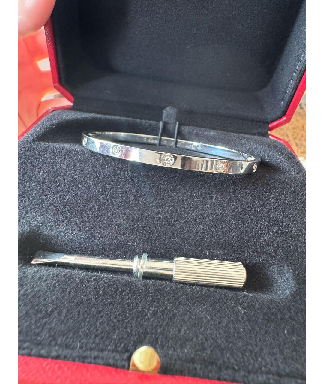 CARTIER Серебрянный браслет из белого золота, фото 4